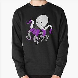 Demisexual Sweatshirts - Demisexual Octopus Demisexual Pride Pullover Sweatshirt RB0403
