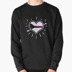 Demisexual Sweatshirts - Demisexual Heart For Demisexual Pride Day Pullover Sweatshirt RB0403