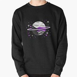 Demisexual Sweatshirts - Demisexual Outer Space Planet Demisexual Pride Pullover Sweatshirt RB0403