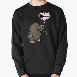 Demisexual Sweatshirts - Mole Heart Balloon Demisexual Pride Pullover Sweatshirt RB0403