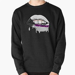 Demisexual Sweatshirts - Dripping Lips Demisexual Pride Pullover Sweatshirt RB0403