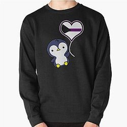 Demisexual Sweatshirts - Penguin Balloon Demisexual Pride Pullover Sweatshirt RB0403
