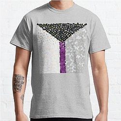 Demisexual T-Shirts - Demisexual Pride Flag- Falling Hearts Classic T-Shirt RB0403