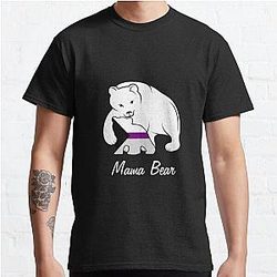Demisexual T-Shirts - Demisexual Mama Bear Demisexuality Bear Classic T-Shirt RB0403