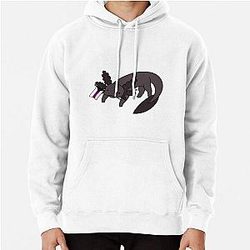 Demisexual Hoodies - Melanistic Pride Axolotl- Demisexual/Demi Pullover Hoodie RB0403