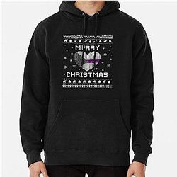 Demisexual Hoodies - Demisexual Christmas Demisexuality Ugly Sweater Pullover Hoodie RB0403