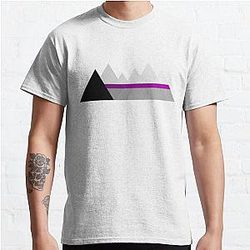 Demisexual T-Shirts - Demisexual Mountains Logo Classic T-Shirt RB0403