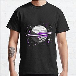 Demisexual T-Shirts - Demisexual Outer Space Planet Demisexual Pride Classic T-Shirt RB0403