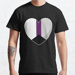 Demisexual T-Shirts - Demisexual Pride Heart Gift, Demisexuality Love, Demisexual Love is Love LGBT+ Classic T-Shirt RB0403