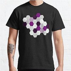 Demisexual T-Shirts - Demisexual Pride Large Clustered Hexagons Classic T-Shirt RB0403
