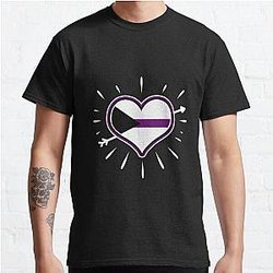 Demisexual T-Shirts - Demisexual Heart For Demisexual Pride Day Classic T-Shirt RB0403