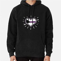 Demisexual Hoodies - Demisexual Heart For Demisexual Pride Day Pullover Hoodie RB0403