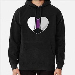 Demisexual Hoodies - Demisexual Pride Heart Gift, Demisexuality Love, Demisexual Love is Love LGBT+ Pullover Hoodie RB0403
