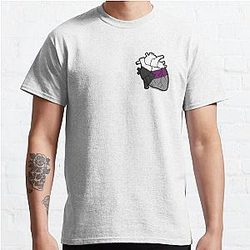 Demisexual T-Shirts - Demisexual Pride Anatomical Heart Classic T-Shirt RB0403