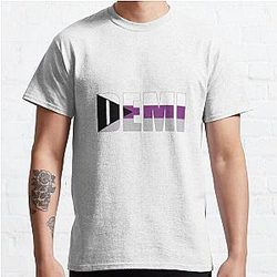 Demisexual T-Shirts - Demisexual DEMI Demisexual Activism Demisexual Flag Demisexual Colors Demisexual Supporter Funny Demisexual Meme Gift Demisexuality Gift LGBT LGBTQ Gay Classic T-Shirt RB0403