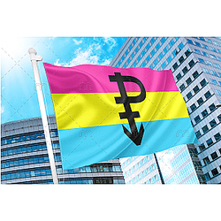 Pansexual Pride Flag with P PN0112