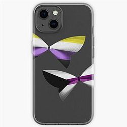 Demisexual Cases - Nonbinary Demisexual Pride Butterflies iPhone Soft Case RB0403