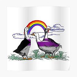 Demisexual Posters - Demisexual Pride Geese Poster RB0403