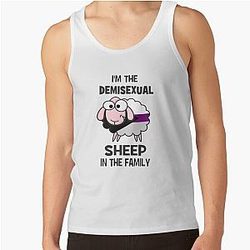 Demisexual Tank Tops - Demisexual Sheep Demisexual Activism Demisexual Flag Demisexual Colors Demisexual Supporter Funny Demisexual Meme Gift Demisexuality Gift LGBT LGBTQ Gay Tank Top RB0403