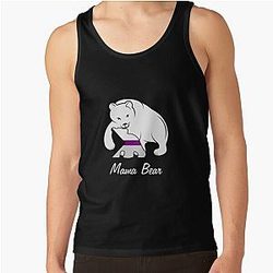 Demisexual Tank Tops - Demisexual Mama Bear Demisexuality Bear Tank Top RB0403
