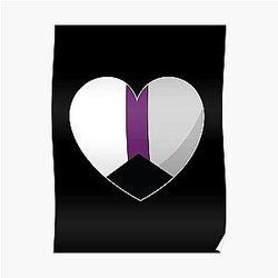 Demisexual Posters - Demisexual Pride Heart Gift, Demisexuality Love, Demisexual Love is Love LGBT+ Poster RB0403