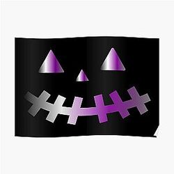 Demisexual Posters - demisexual halloween face Poster RB0403