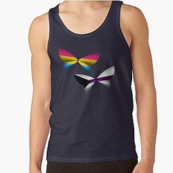 Demisexual Tank Tops - Pan Demisexual Pride Butterflies Tank Top RB0403