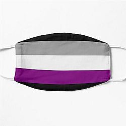 Demisexual Face Masks - Demisexual Pride Stripes Flat Mask RB0403