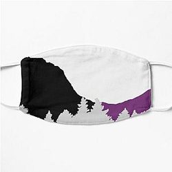 Demisexual Face Masks - Mountain themed demisexual pride flag Flat Mask RB0403