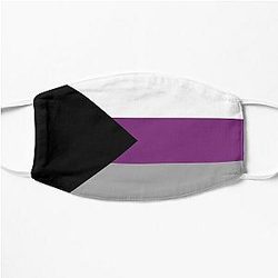 Demisexual Face Masks - Solid Demisexual Pride Flag Flat Mask RB0403