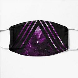 Demisexual Face Masks - Demisexual Pride Layered Galaxy Triangles Flat Mask RB0403
