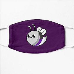 Demisexual Face Masks - Demisexual Bee For Demisexual Pride Day Flat Mask RB0403
