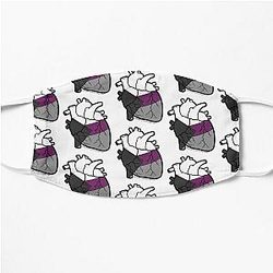 Demisexual Face Masks - Demisexual Pride Anatomical Heart Flat Mask RB0403