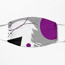 Demisexual Face Masks - DemiSexual Flag Colors Abstract Pride Art Flat Mask RB0403