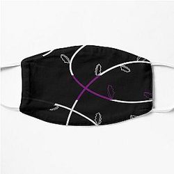 Demisexual Face Masks - Jagged Leaves, Demisexual Pride Flag Flat Mask RB0403
