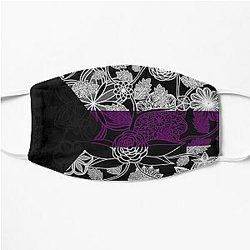Demisexual Face Masks - Flight Over Flowers of Fantasy - Demisexual Pride Flag Flat Mask RB0403