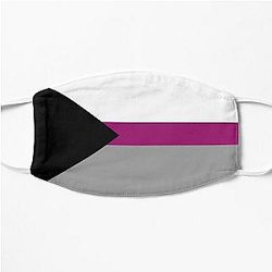 Demisexual Face Masks - Demisexual Pride Flag Flat Mask RB0403
