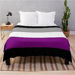 Demisexual Blanket - Demisexual Pride Stripes Throw Blanket RB0403