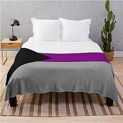 Demisexual Blanket - Demisexual Pride Flag Throw Blanket RB0403