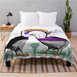 Demisexual Blanket - Demisexual Pride Geese Throw Blanket RB0403