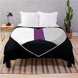 Demisexual Blanket - Demisexual Pride Heart Gift, Demisexuality Love, Demisexual Love is Love LGBT+ Throw Blanket RB0403