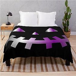 Demisexual Blanket - demisexual halloween face Throw Blanket RB0403