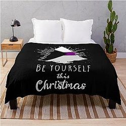 Demisexual Blanket - Demisexual Christmas Demisexuality Be Yourself Throw Blanket RB0403