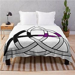 Demisexual Blanket - Demisexual Triquetra Throw Blanket RB0403