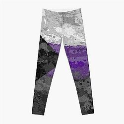 Demisexual Leggings - Demisexual Paint Splatter Flag Leggings RB0403