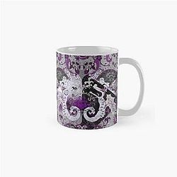 Demisexual Mugs - Demisexual Dragon Damask -- Demisexual Pride Flag Colors Classic Mug RB0403