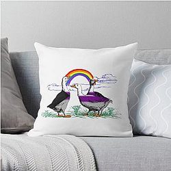 Demisexual Pillows - Demisexual Pride Geese Throw Pillow RB0403