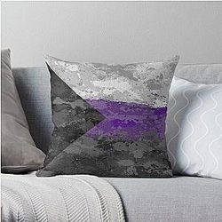 Demisexual Pillows - Demisexual Paint Splatter Flag Throw Pillow RB0403