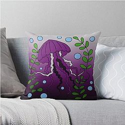 Demisexual Pillows - Inconspicuous Demisexual Jellyfish Throw Pillow RB0403