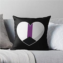 Demisexual Pillows - Demisexual Pride Heart Gift, Demisexuality Love, Demisexual Love is Love LGBT+ Throw Pillow RB0403
